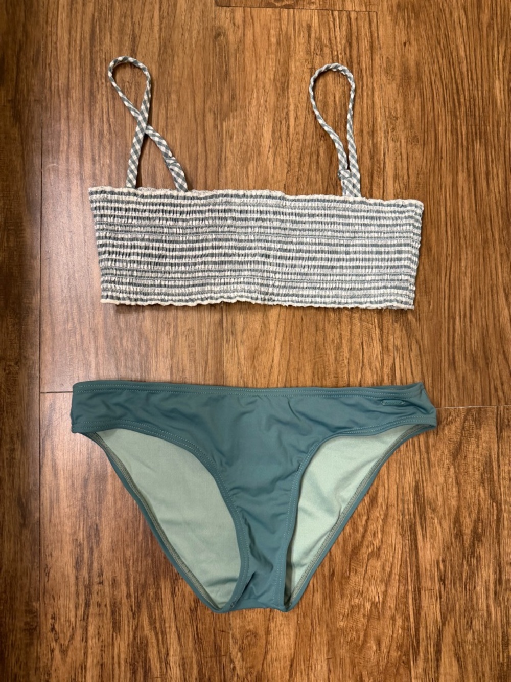 Gingham Green Bikini Set